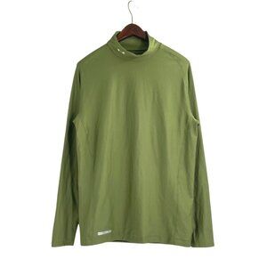 Under Armour Coldgear Compression Womens 2XL Mock Neck Base Layer Green Athletic